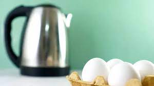 Place the eggs in the electric kettle, making sure they don't touch the heating element. Simple Ways To Boil An Egg In An Electric Kettle 9 Steps