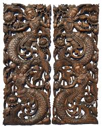 Home Decor Carved Wood Wall Art Panels