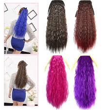 We have many different shades of black wigs and mixed color black wigs. 10 Colors Wavy Ponytail Wigs Hairpiece Women S Hair Extension Synthetic Chemical Fiber Wig Black 60 10cm Price From Kilimall In Kenya Yaoota