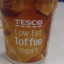 calories in tesco low fat toffee yogurt