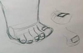 how to draw feet on tiptoes the simple way