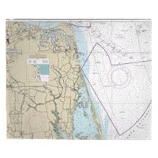 Va Virginia Beach Va Nautical Chart Blanket Nautical