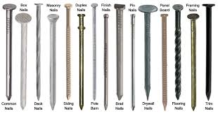 21 types of nails fasteners uses