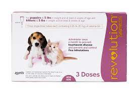 Do not use revolution on puppies under 6 weeks of age or kittens under 8 weeks of age with no weight requirements. Revolution Topical Solution For Kittens Puppies Under 5 Lbs Mauve Box 3 Doses 3 Mos Supply Chewy Com