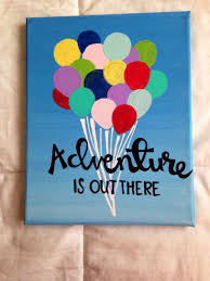 Acrylic canvas hand painted with quote from disney movie up. Cute Easy Disney Paintings For Kids Novocom Top