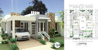 one y modern house design with 3