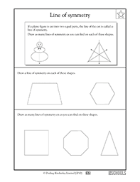 3rd Grade 4th Grade Math Worksheets Lines Of Symmetry Geometric