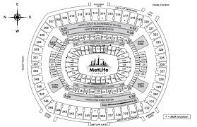 Seating Diagram Metlife Stadium