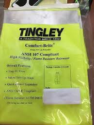Tingley Comfort Brtie Flame Resistant Raingear Overall Size