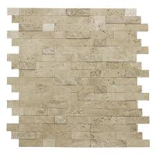 (white backsplash tile) simple and timeless finishing piece for your kitchen backsplash? Peel Stick Mosaics Peel And Stick Stacked Travertine 12 In X 12 In Multi Finish Natural Stone Travertine Linear Peel And Stick Wall Tile In The Tile Department At Lowes Com