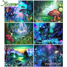 King pepe and his minions have retreated, and the mushroom kingdom is now reopen. 5d Diy Diamond Painting Fantasy Landscape Full Mosaic Diamond Embroidery Mushroom Forest Castle Elves Decoration For Home Yy2109 Diamond Painting Cross Stitch Aliexpress