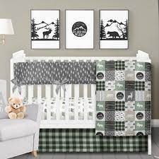 Rustic Crib Bedding Set Bear Moose Deer