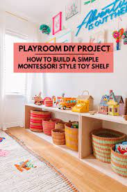 diy simple wood toy shelf montessori