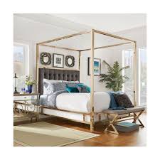 Queen size canopy bed beds : Homehills Adora Graphite Glam Champagne Brass Canopy Bed 1 095 Liked On Polyvore Featuring Home King Size Canopy Bed Queen Size Canopy Bed Bed Furniture