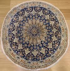 persian round silk and wool nain rugs