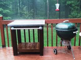 grill table with stainless steel top