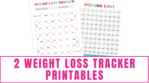 2 weight loss tracker printables