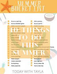 summer bucket list 40 fun things to do