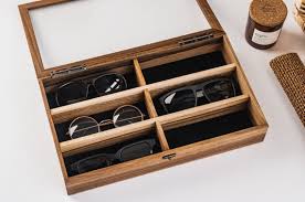 Wood Glasses Box Wooden Storage Case