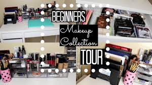 my beginners makeup collection vanity