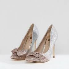 Details About New Ladies River Island Size 3 Ombre Glitter Heeled Court Shoes High Heel Party