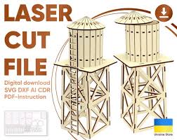 Water Tower Dxf Files For Laser Cut