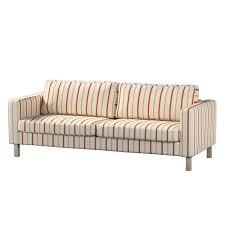 Karlstad Sofa Bed Cover Red Stripes