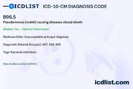 icd 10 cm diagnosis code b96 5
