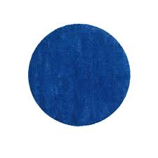 plush carpet circle electric blue