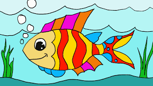 Cá vàng bơi - cách vẽ con cá và tô màu cực dễ - Hướng dẫn vẽ - YouTube