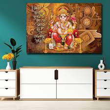 Lord Ganesha Canvas Painting Canvas