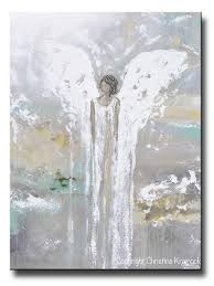 A wide variety of angel home decor options are available to you Angel Paintings Abstract Art Guardian Angels Spiritual Wall Art Decor Contemporary Art By Christine