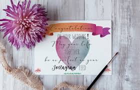 Customize the text by typing in the customizer and changing the text. Printable Wedding Congratulations Card Instagram Wedding Etsy