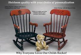 personalized wooden rocking chair