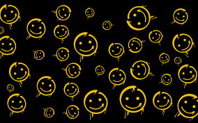 vibrant aesthetic smiley face