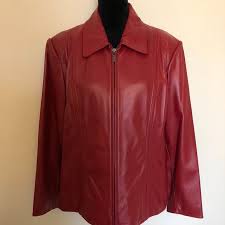 Preston York Red Lambskin Leather Jacket