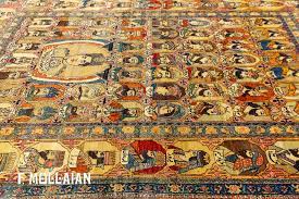 pictorial persian isfahan antique rug