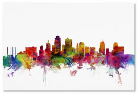 Kansas City Skyline Canvas Art By