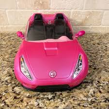 Barbie size pink vehicle cute & classy sports car meritus 12 inch dolls vintage. Barbie Pink Convertible Toy Car