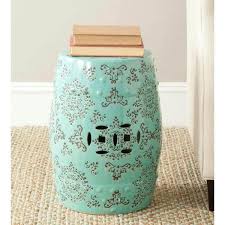 egg blue ceramic garden stool acs4512a