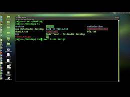 tar gz file in the linux terminal
