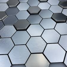 Hexagonal Metal Mosaic 3d Effect