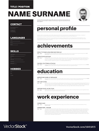Cv Resume Template With Nice Typography