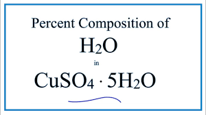 percene composition of h2o in cuso4