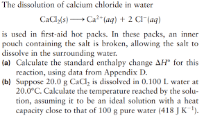 The Dissolution Of Calcium Chloride In