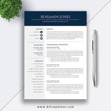 Downloadable.docx files for any text editor. Professional And Modern Resume Template For Ms Office Word With User Guide And Fonts Guide For Instant Download Benjamin Allcupation Optimized Resume Templates For Higher Employability