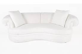 Bernhardt White Upholstered Curved Sofa