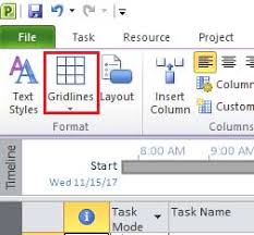Add Grid Lines To The Left Side Of Your Project Gantt Chart