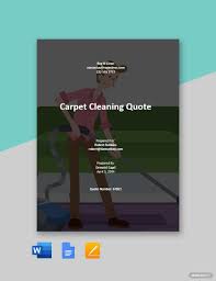 carpet cleaning e template word