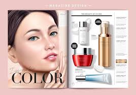 premium vector cosmetic magazine template
